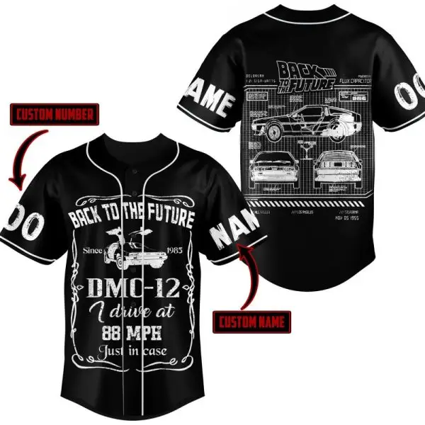 Customizable Back To The Future Baseball Jersey - Add Your Name & Number - Perfect Gift!
