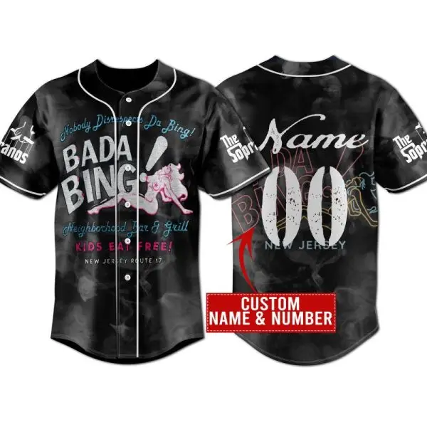 Customizable Bada Bing Themed Jersey - Add Your Name & Number!