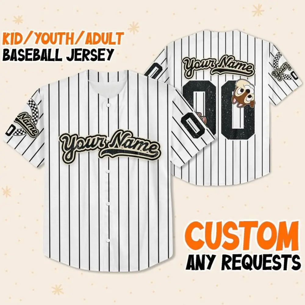 Customizable Baseball Jersey For Kids/Youth/Adults – Add Your Name & Number!