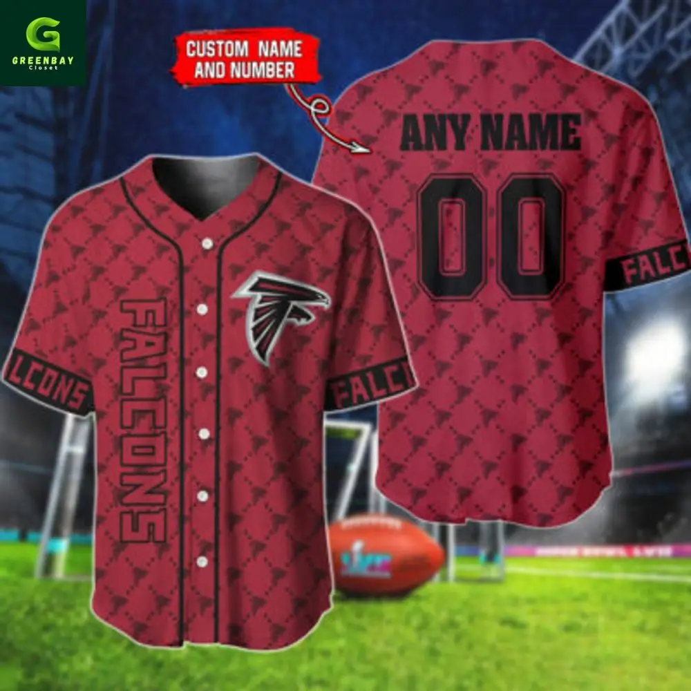 Customizable Falcons Jersey - Add Your Name & Number - Perfect Gift For Football Fans!
