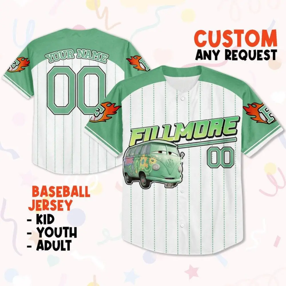 Customizable Fillmore Baseball Jersey – Personalized Name & Number For Kids, Youth, Adults
