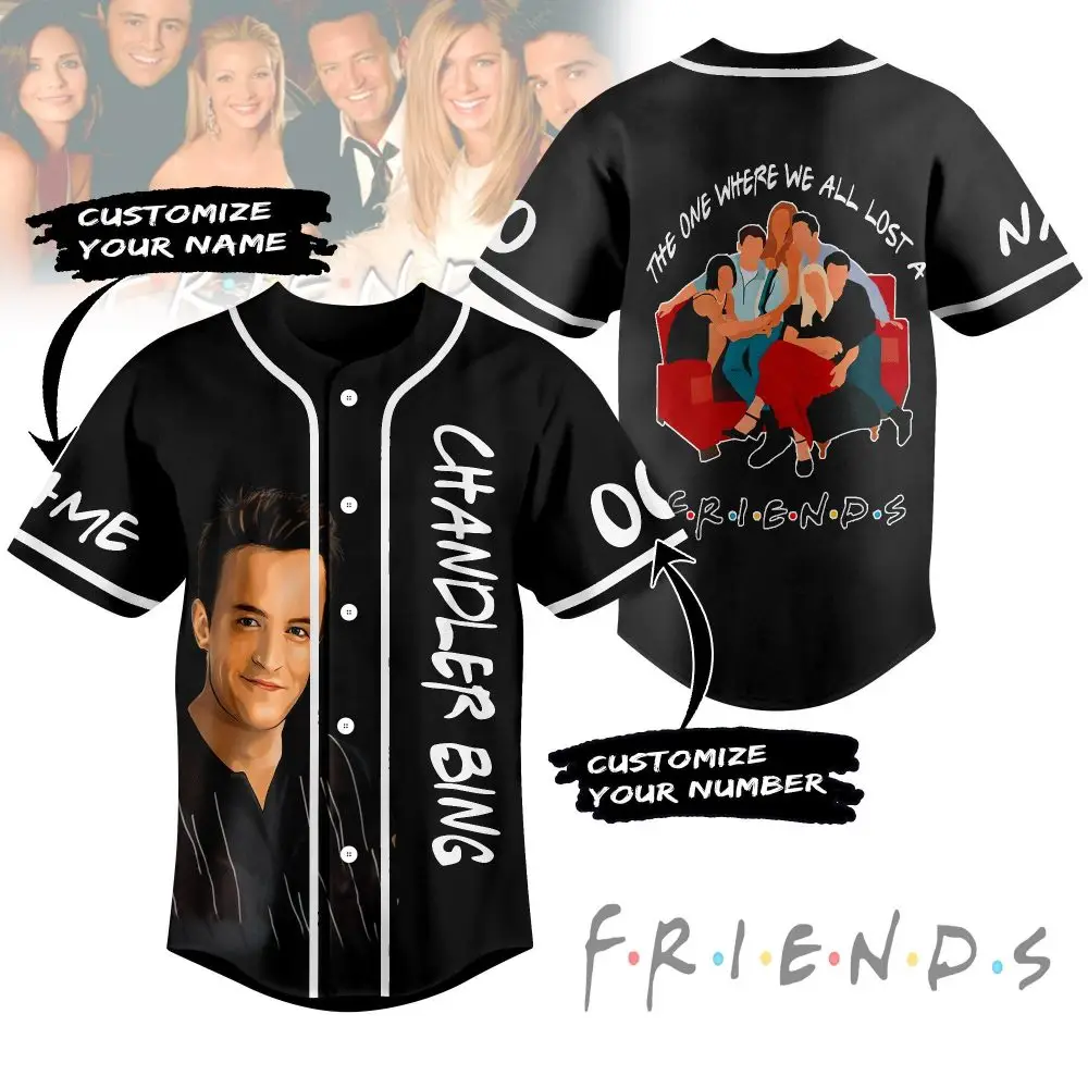 Customizable 'Friends' Baseball Jersey - Add Your Name & Number - Perfect For Fans!