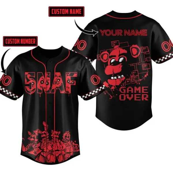 Customizable Horror Game Jersey - Add Your Name & Number - Perfect Gift For Fans!