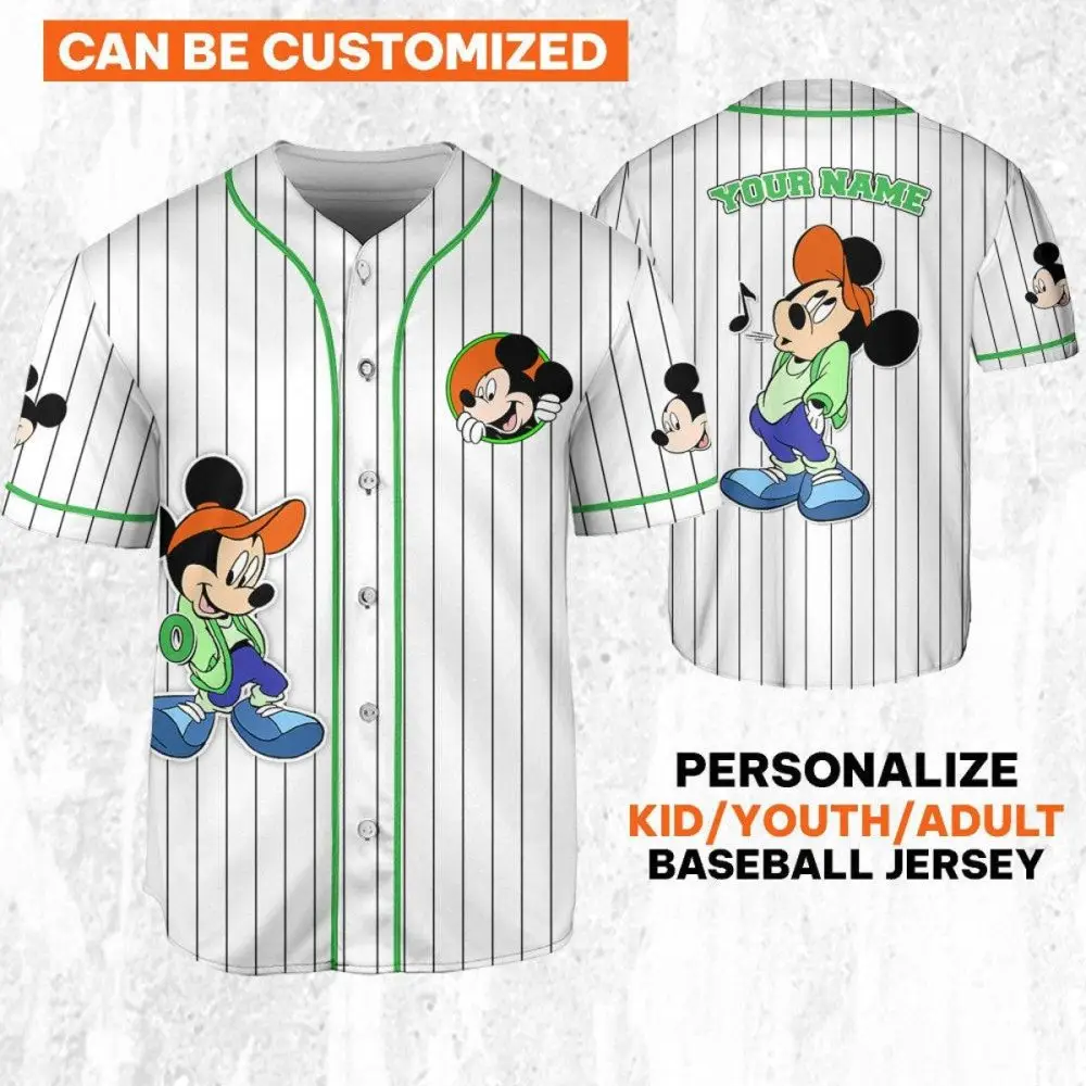 Customizable Kids/Youth/Adult Cartoon Baseball Jersey - Personalize Your Style! Customizable Kids/Youth/Adult Cartoon Baseball Jersey - Personalize Your Style! - Image 1