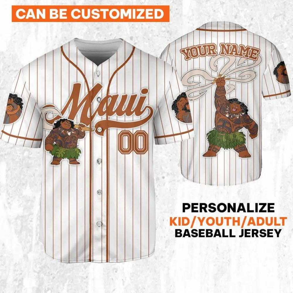Customizable Maui Baseball Jersey - Personalize For Kids, Youth & Adults