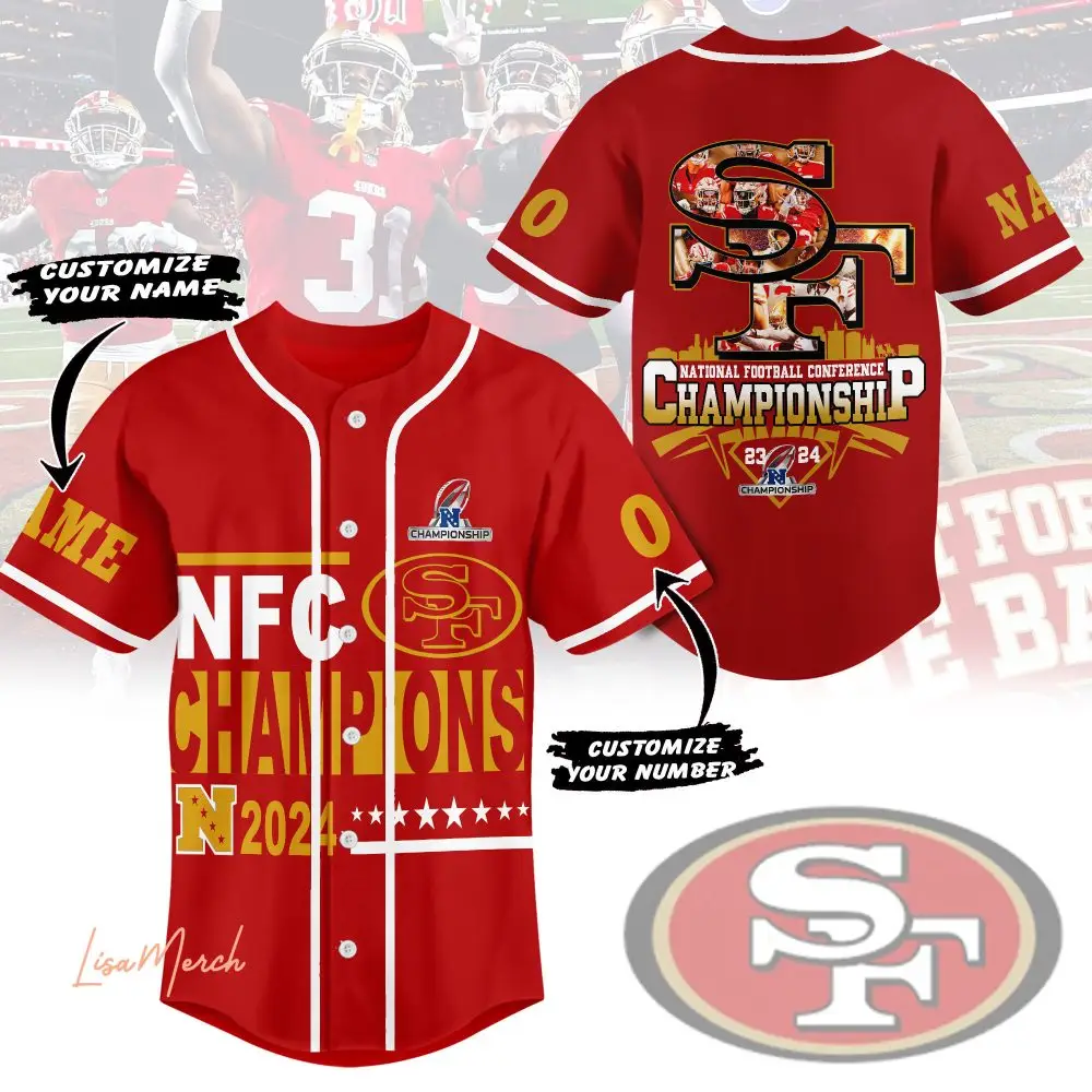 Customizable Nfc Champions Jersey - Personalize Name & Number - Celebrate 2024 Championship Win!