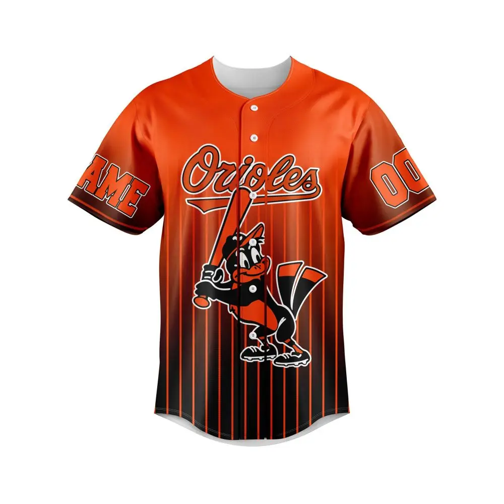 Customizable Orioles Baseball Jersey - Bold Orange & Black Design - Perfect For Fans & Teams!