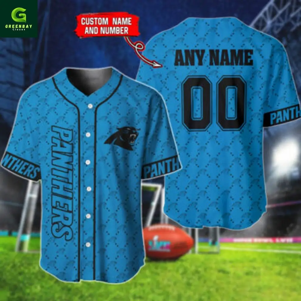 Customizable Panthers Jersey – Add Your Name & Number – Perfect Gift For Fans!