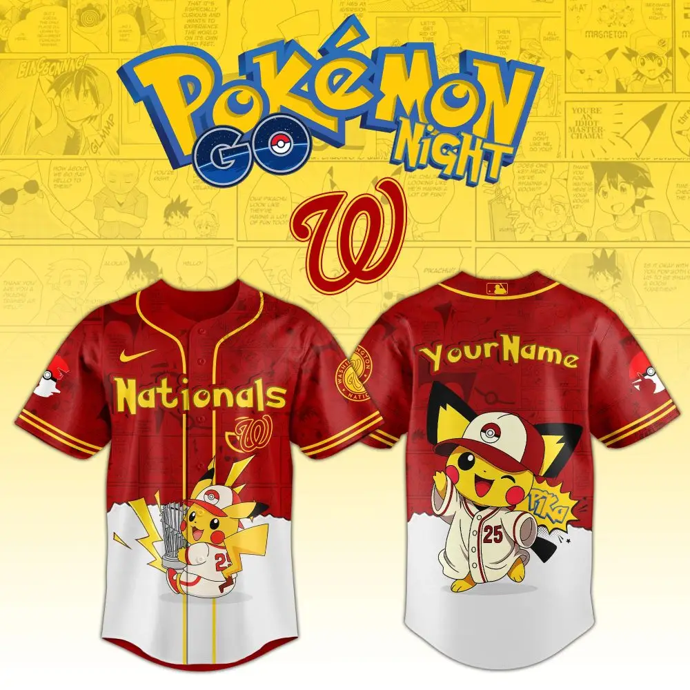 Customizable Pokémon Nationals Jersey – Pikachu Design For Fans