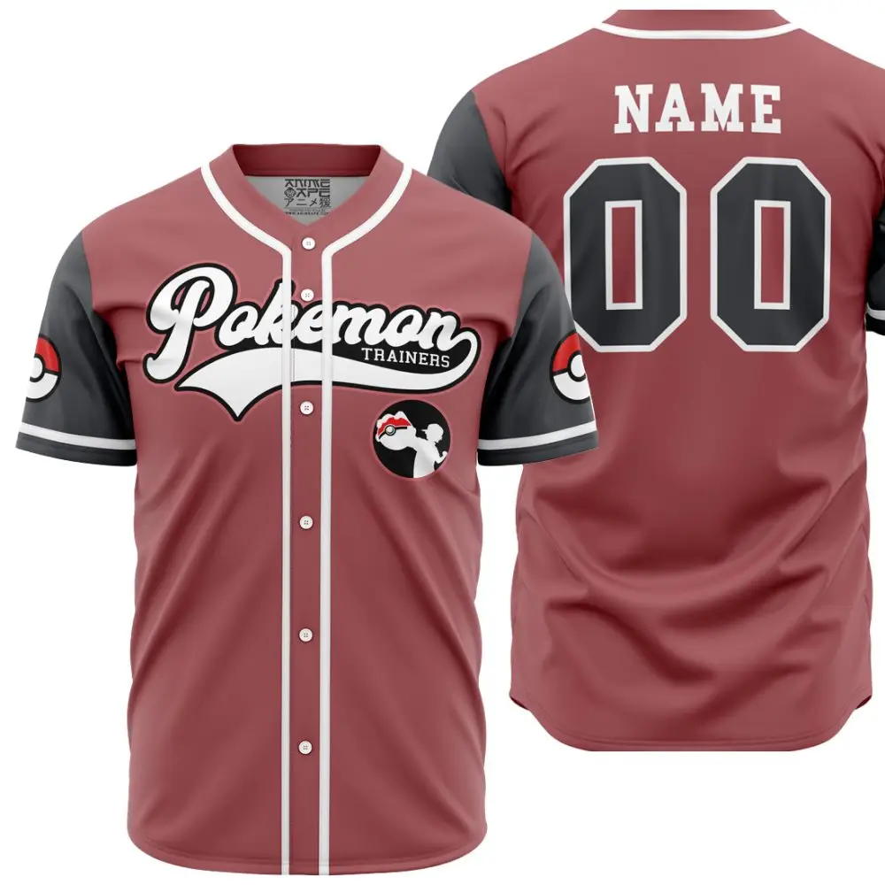 Customizable Pokémon Trainer Baseball Jersey – Unisex Gamer Apparel Customizable Pokémon Trainer Baseball Jersey – Unisex Gamer Apparel - Image 1