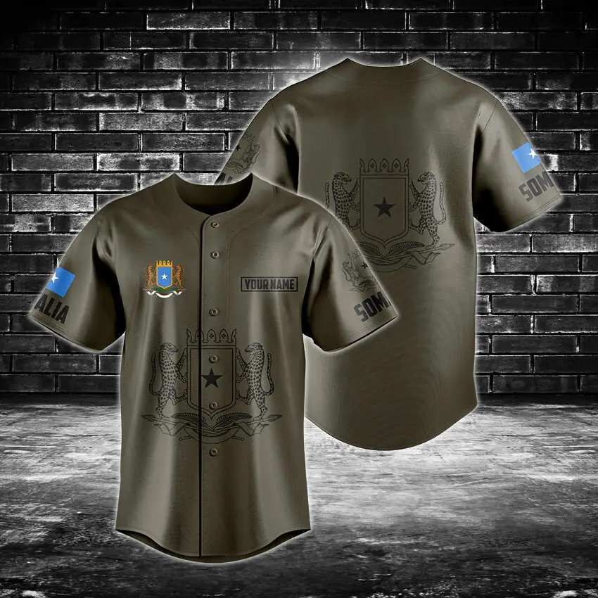 Customizable Somalia Flag Baseball Jersey – Personalize Your Style Now!