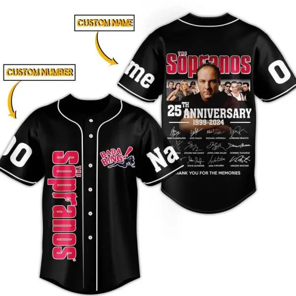 Customizable Sopranos 25Th Anniversary Jersey – Add Name & Number, Limited Edition