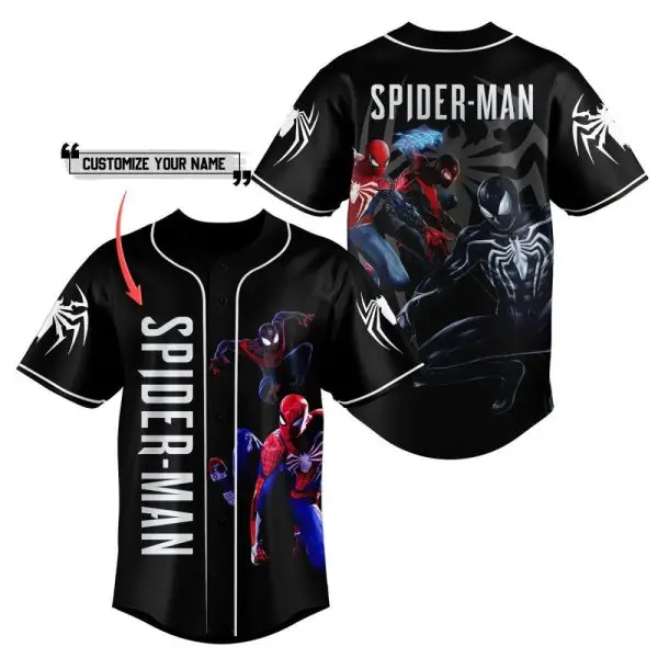 Customizable Spider-Man Baseball Jersey - Unique Superhero Gift For Fans