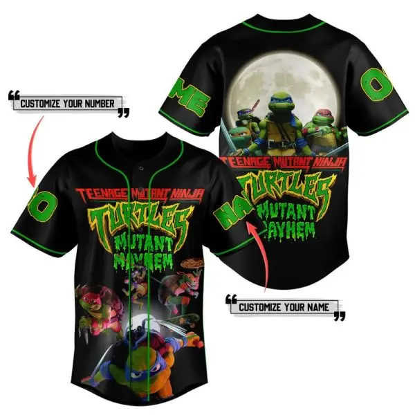 Customizable Teenage Mutant Ninja Turtles Jersey - Personalize Your Name & Number!