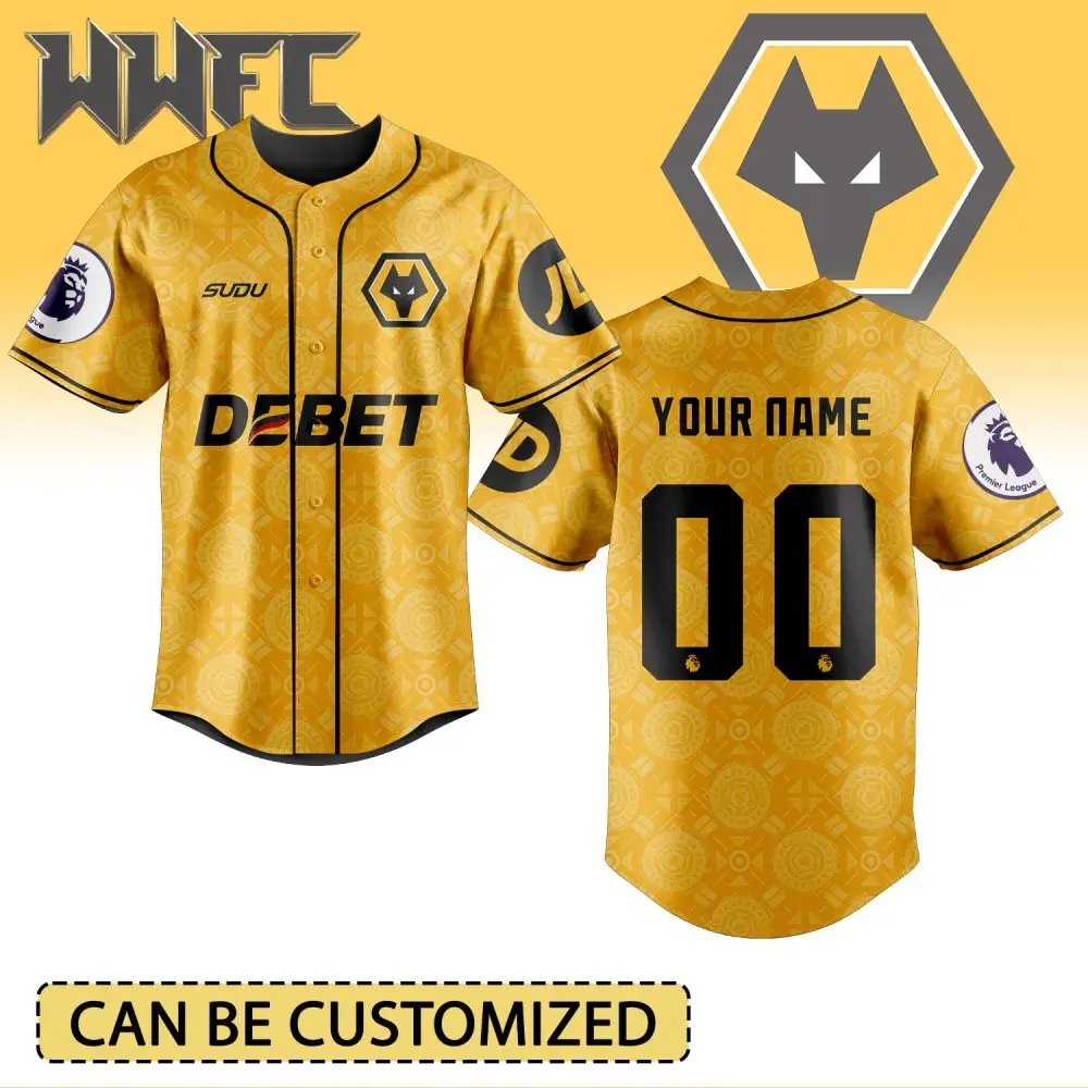 Customizable Wolves Fc Jersey – Personalize Your Name & Number – Premier League Edition