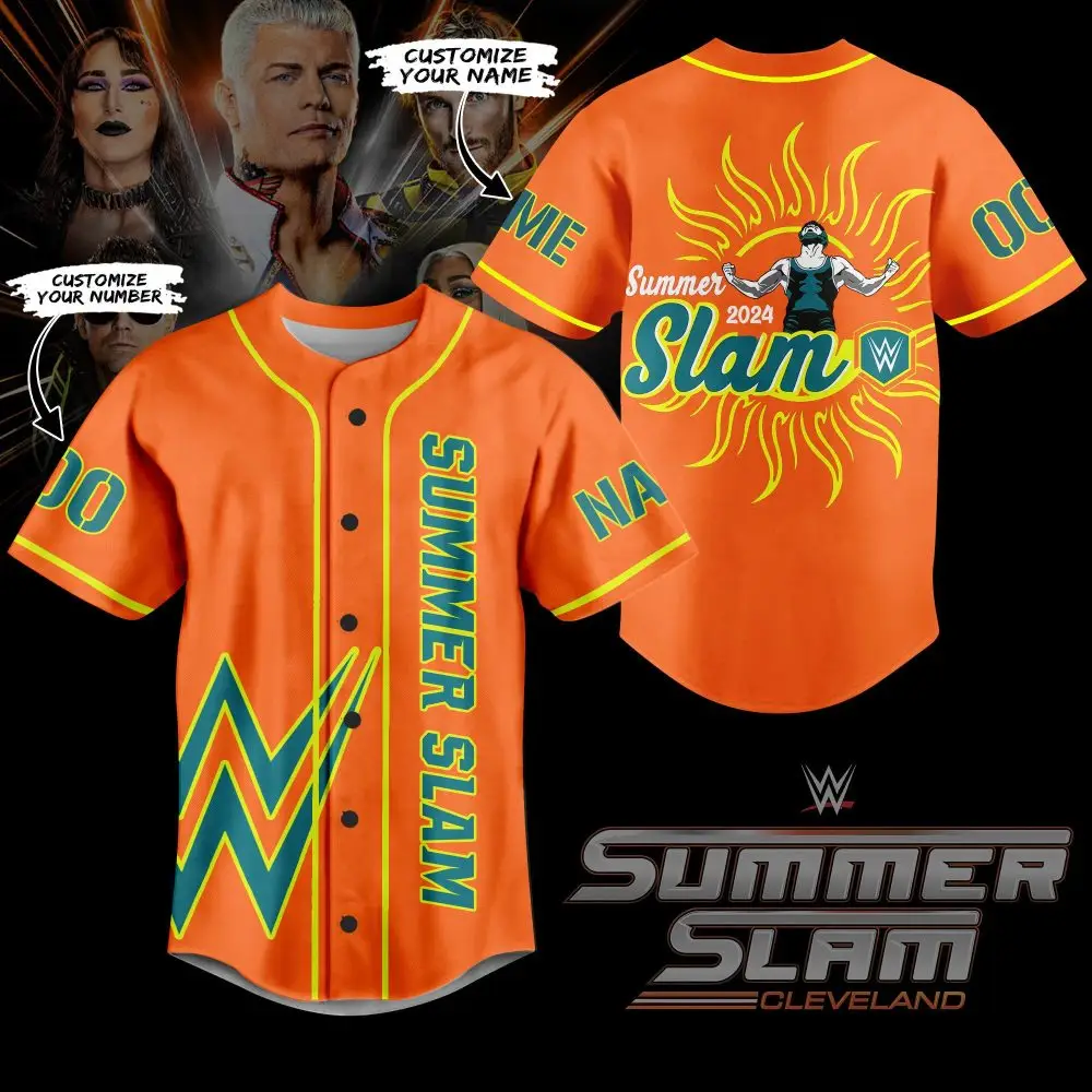 Customizable Wwe Summerslam 2024 Jersey - Personalize Your Name & Number!