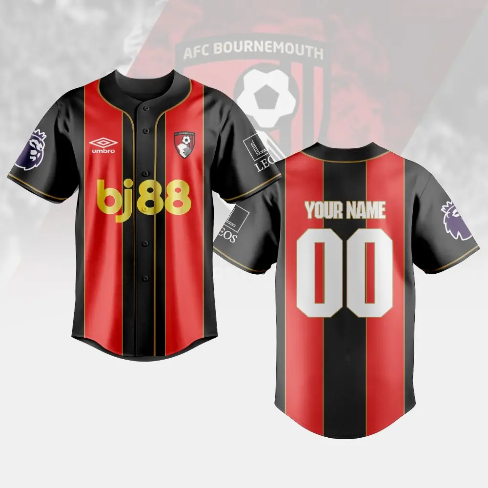 Customize Your Afc Bournemouth Jersey – Personalize Name & Number – Official 2023 Home Kit
