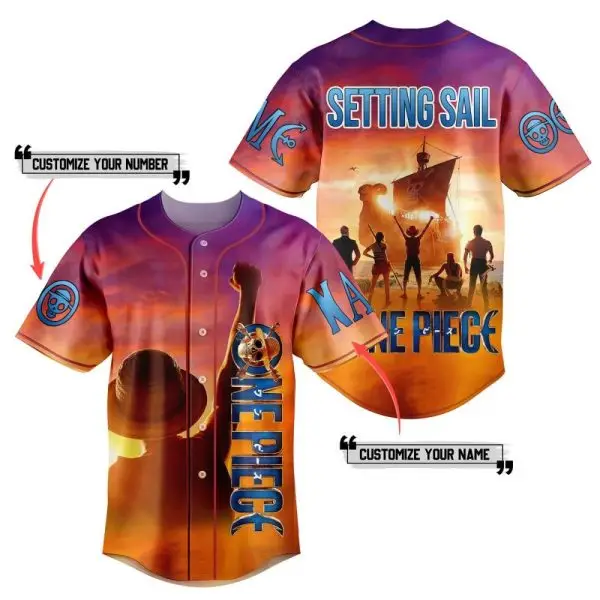 Customize Your One Piece Jersey – Sail Into Adventure With Personalized Name & Number!