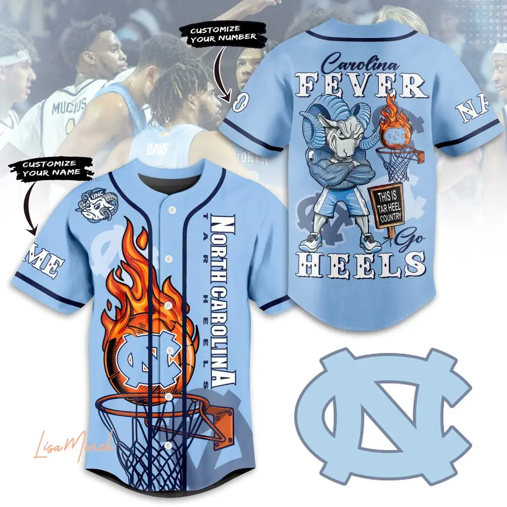 Customize Your Own North Carolina Tar Heels Jersey - Personalized Name & Number - Unique Fan Gear