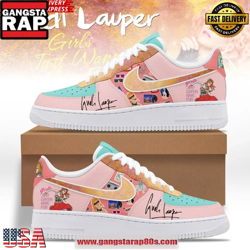 Cyndi Lauper Special Edition Air Force 1 Running Sneakers Shoes