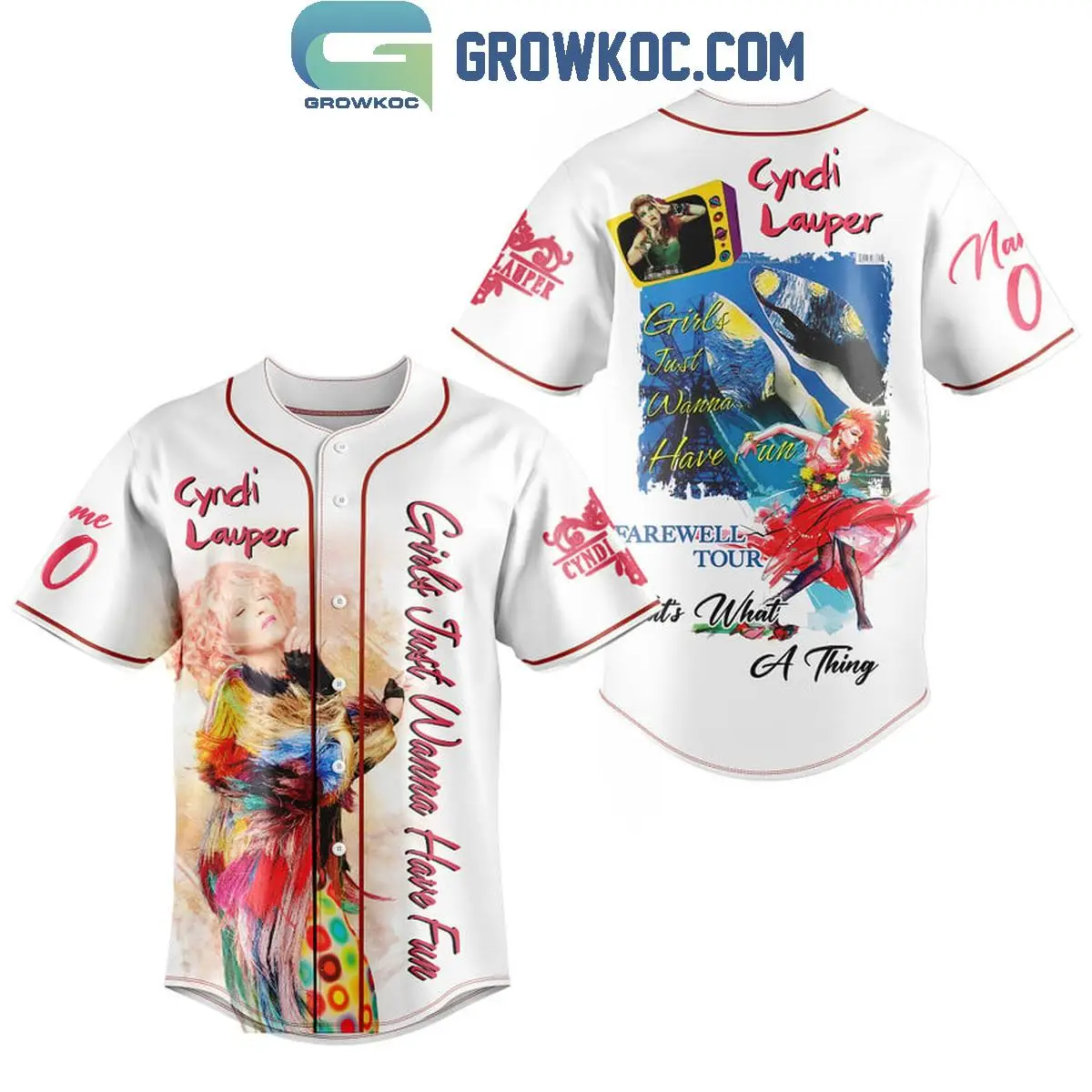 Cyndi Lauper That's What A Thing Farewell Tour 2024 Personalized Baseball Jersey