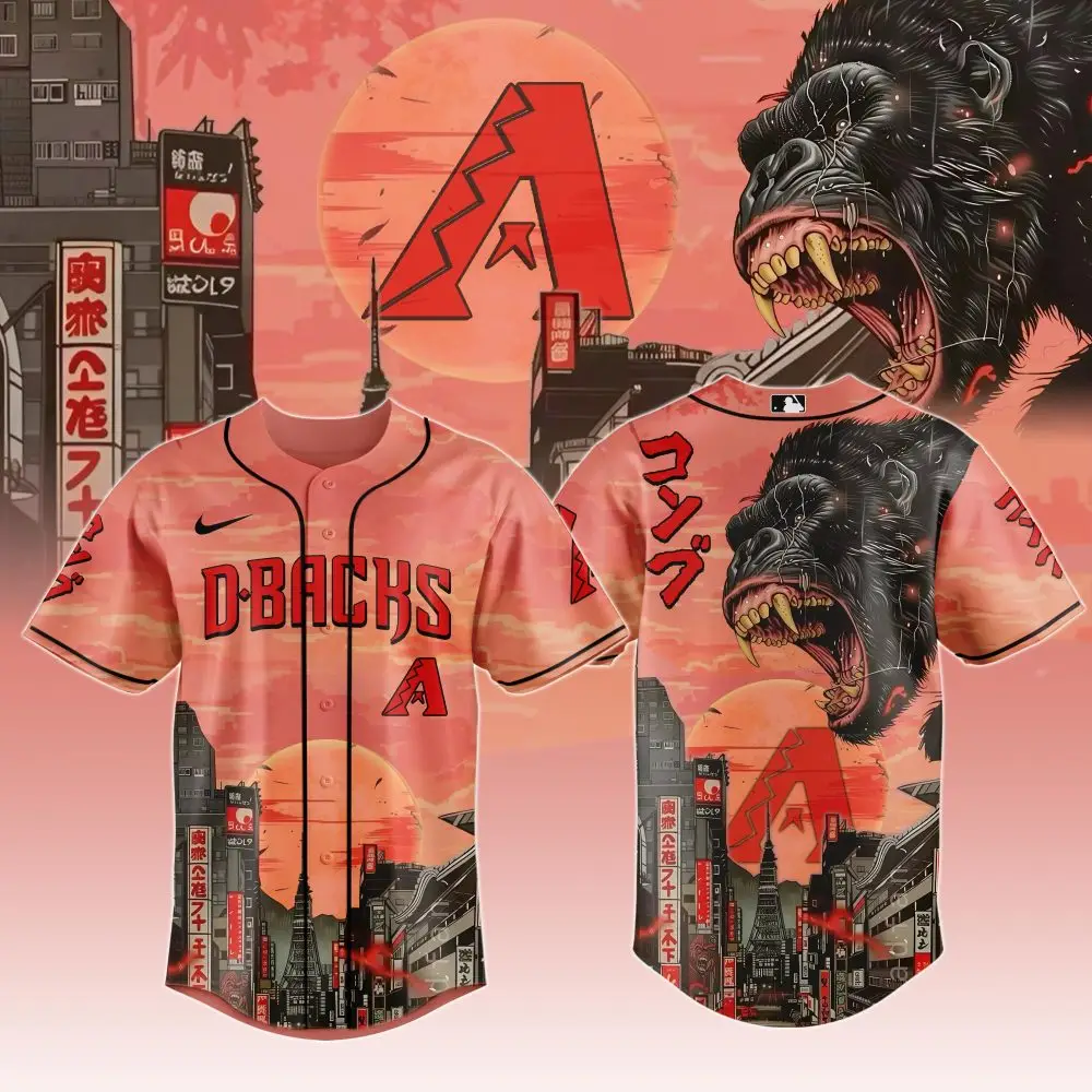 D-Backs Gorilla Roar Baseball Jersey – Bold Graphic Tee For Fans