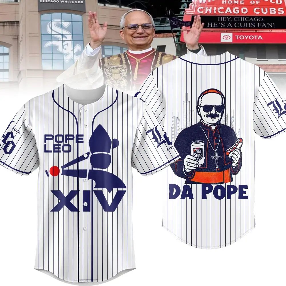 Da Pope Baseball Jersey - Fun Chicago Style Sports Fan Apparel