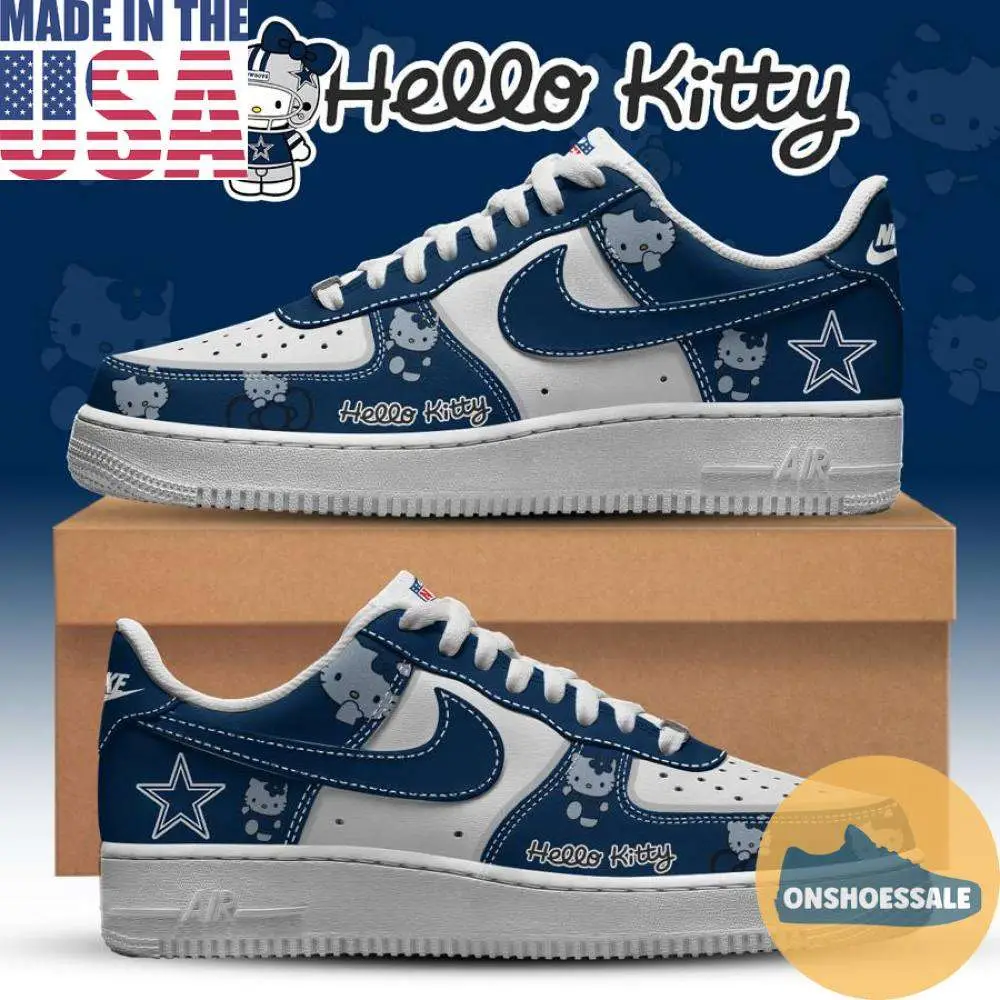 Dallas Cowboys Hello Kitty Air Force Shoes, Gift For Fans - Best Gift Shoes