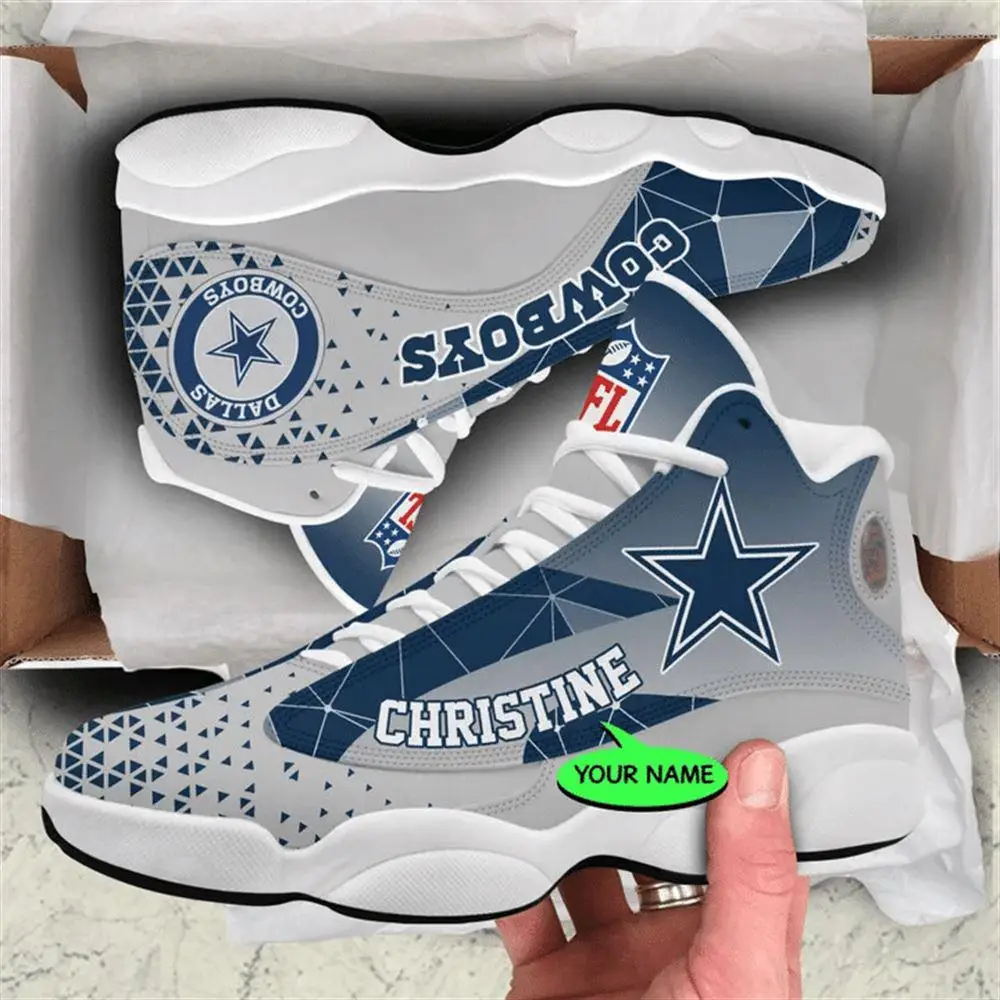 Dallas Cowboys NFL Custom Name Retro Jordan 13 Shoes