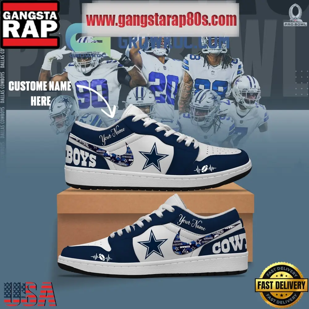 Dallas Cowboys Personalized Air Jordan 1 Sneakers Shoes