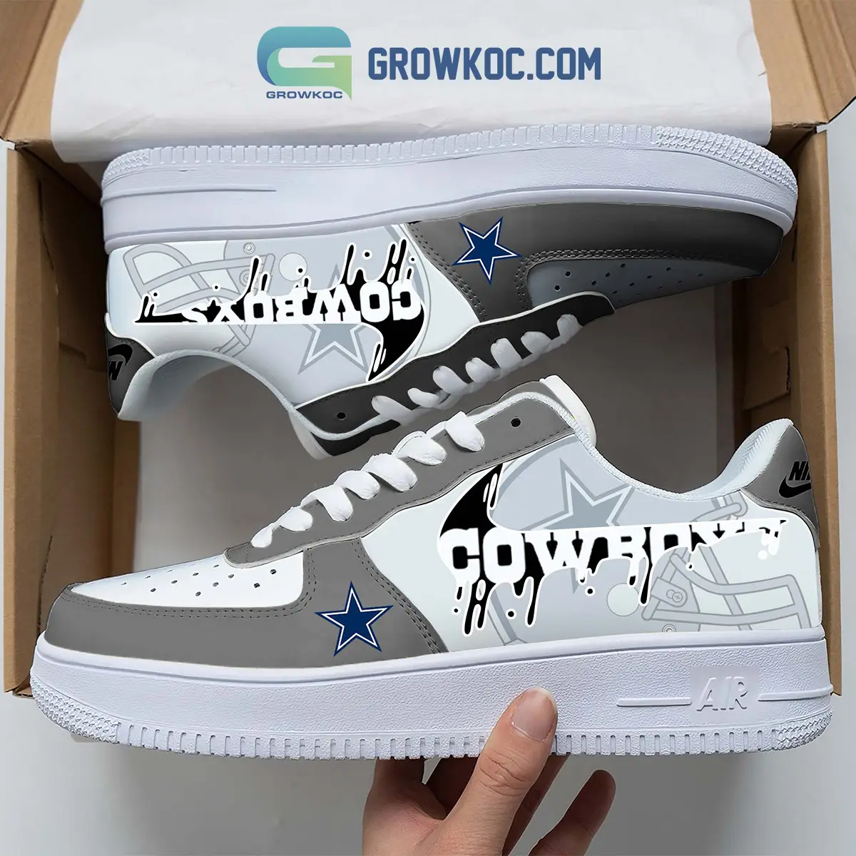 Dallas Cowboys Team Logo Fan Air Force 1 Shoes