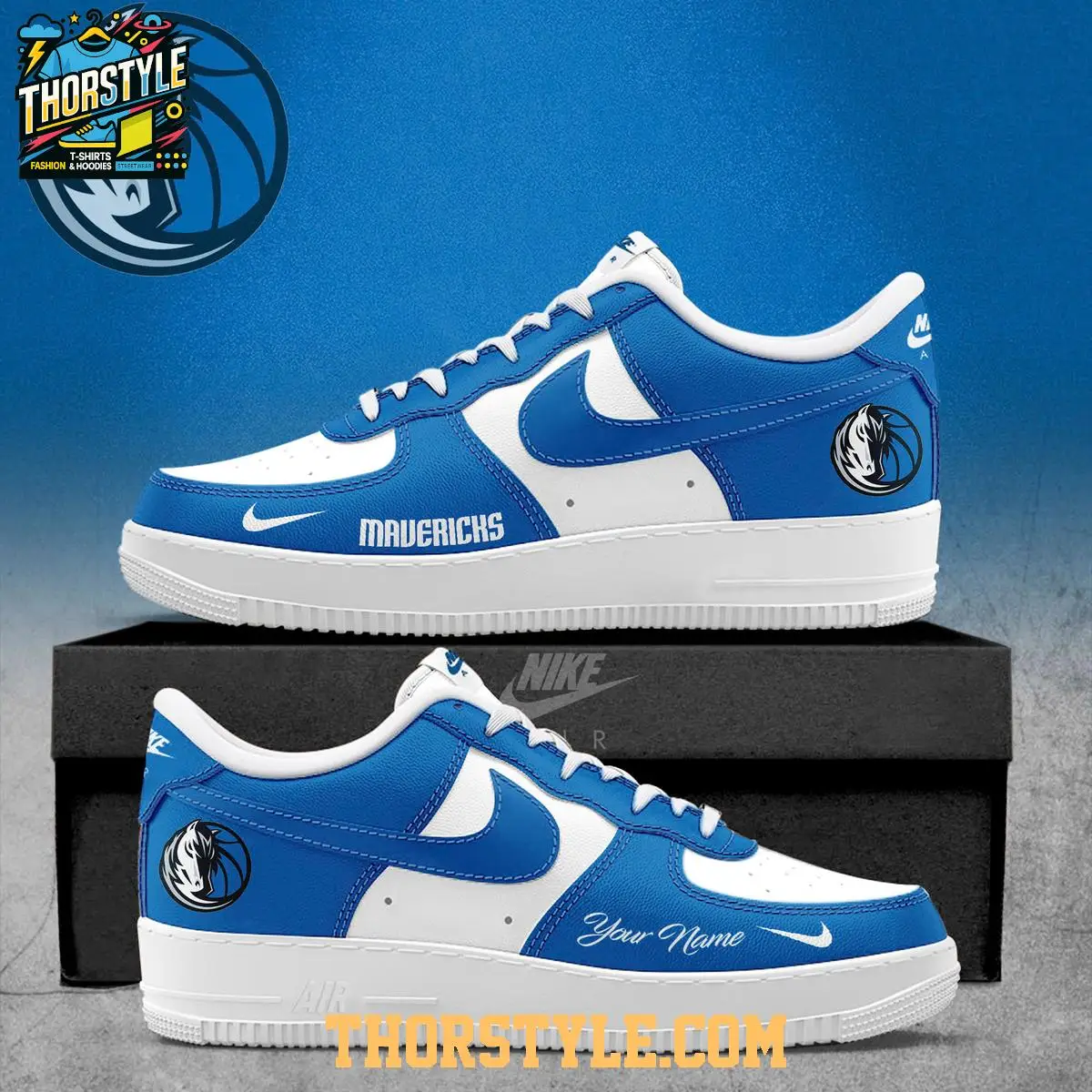 Dallas Mavericks 2025 NBA Champions Personalized Air Force 1 Shoes