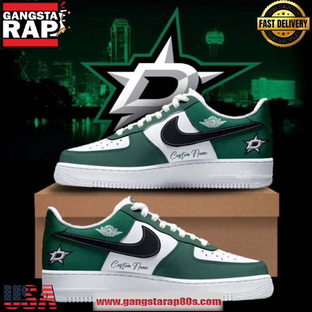 Dallas Stars Unique Sports Design Custom Air Force 1 Sneakers Shoes Dallas Stars Unique Sports Design Custom Air Force 1 Sneakers Shoes - Image 1