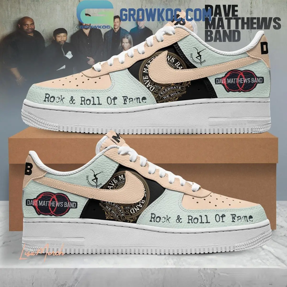 Dave Matthews Band Celebrate We Will Hall Of Fame 2024 Air Force 1 Shoes Dave Matthews Band Celebrate We Will Hall Of Fame 2024 Air Force 1 Shoes - Image 1