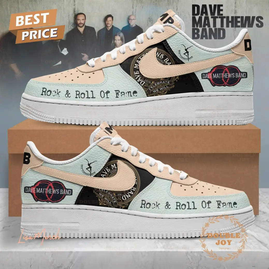 Dave Matthews Band Rock & Roll Of Fame Air Force 1 Sneakers Dave Matthews Band Rock & Roll Of Fame Air Force 1 Sneakers - Image 1
