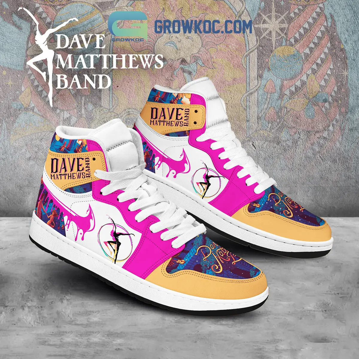 Dave Matthews Band White Lace Air Jordan 1 Shoes