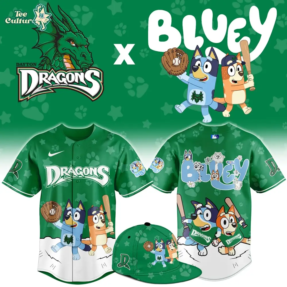 Dayton Dragons x Bluey Night Limited Jersey Dayton Dragons x Bluey Night Limited Jersey - Image 1
