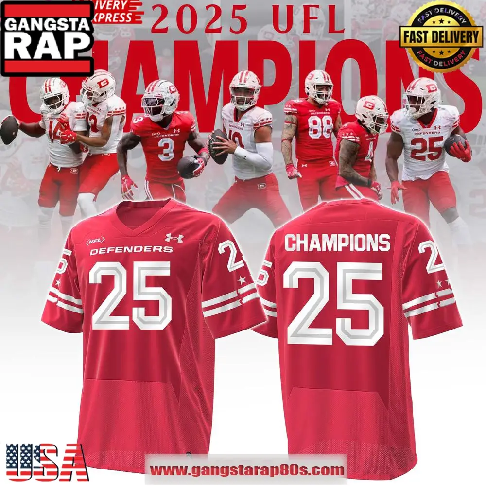 DC Defenders 2025 United Football League Champions Edition Red Jersey DC Defenders 2025 United Football League Champions Edition Red Jersey - Image 1