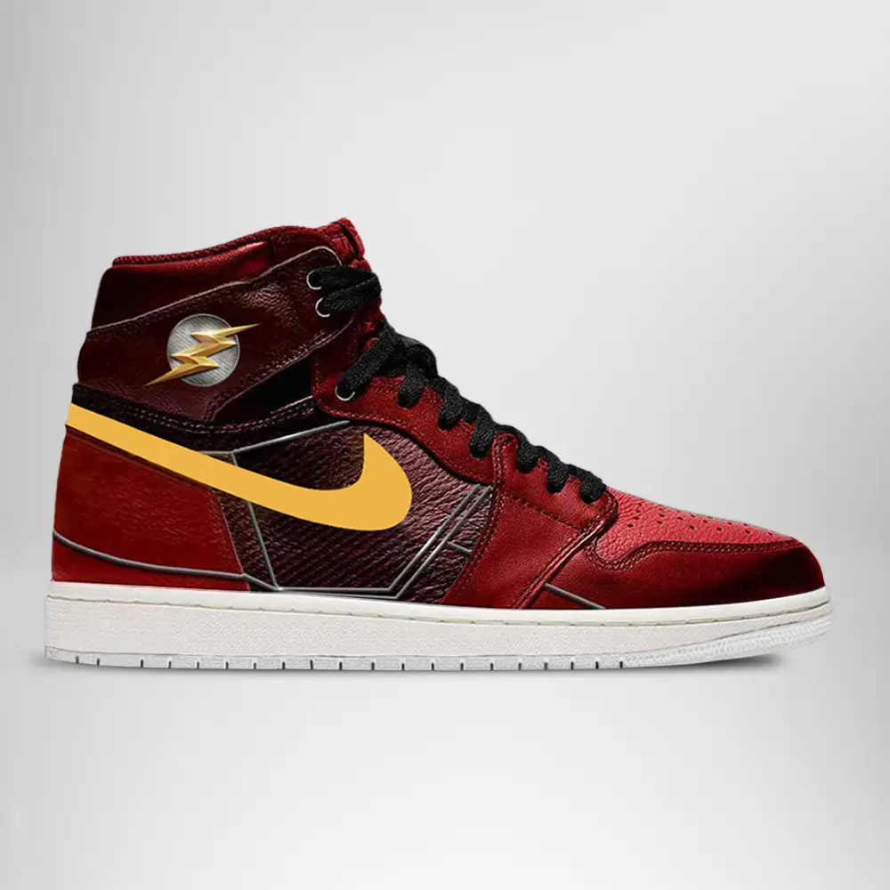 DC Justice League Flash Air Jordan 1 High Top Shoes