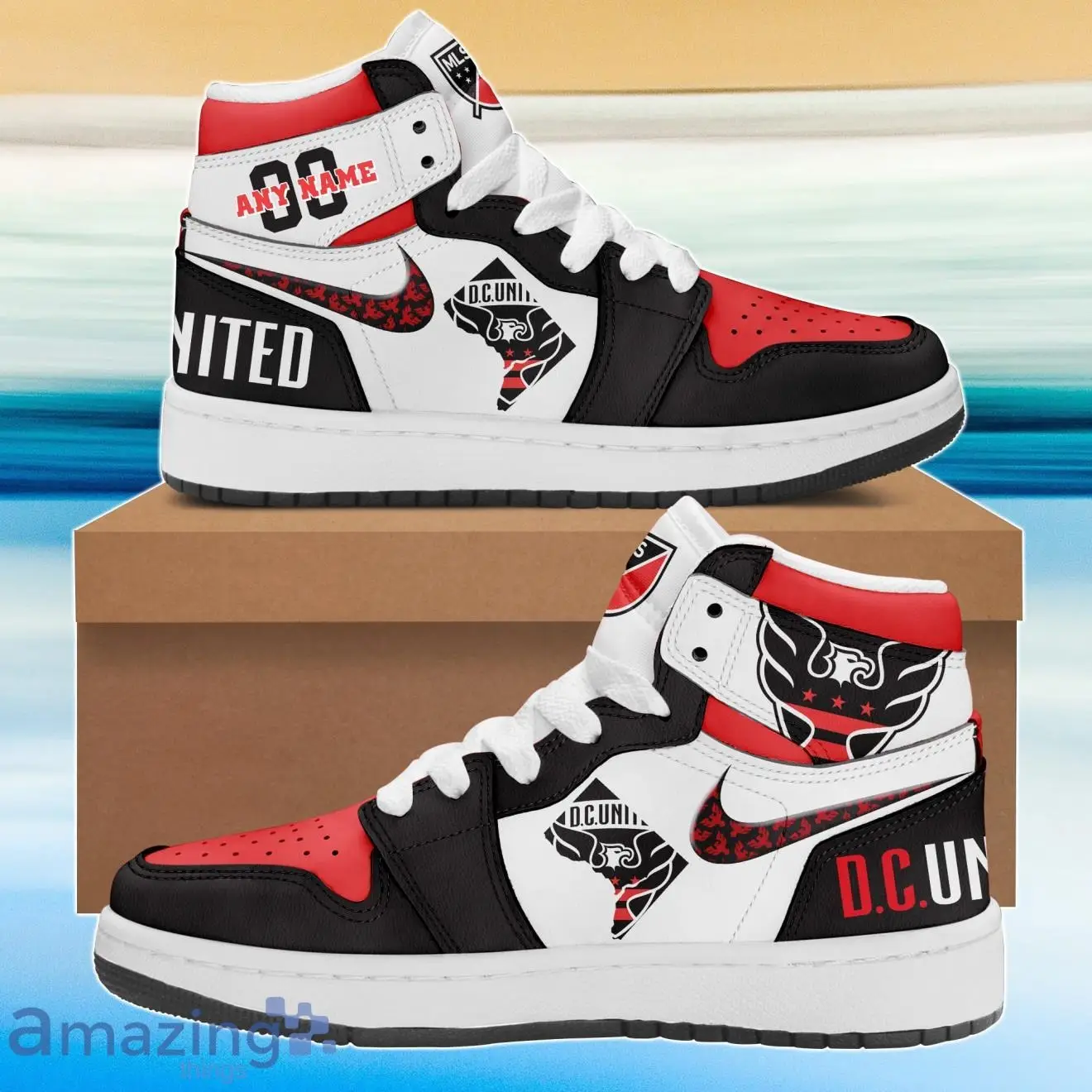 DC United Personalized Air Jordan 1 Shoes DC United Personalized Air Jordan 1 Shoes - Image 1