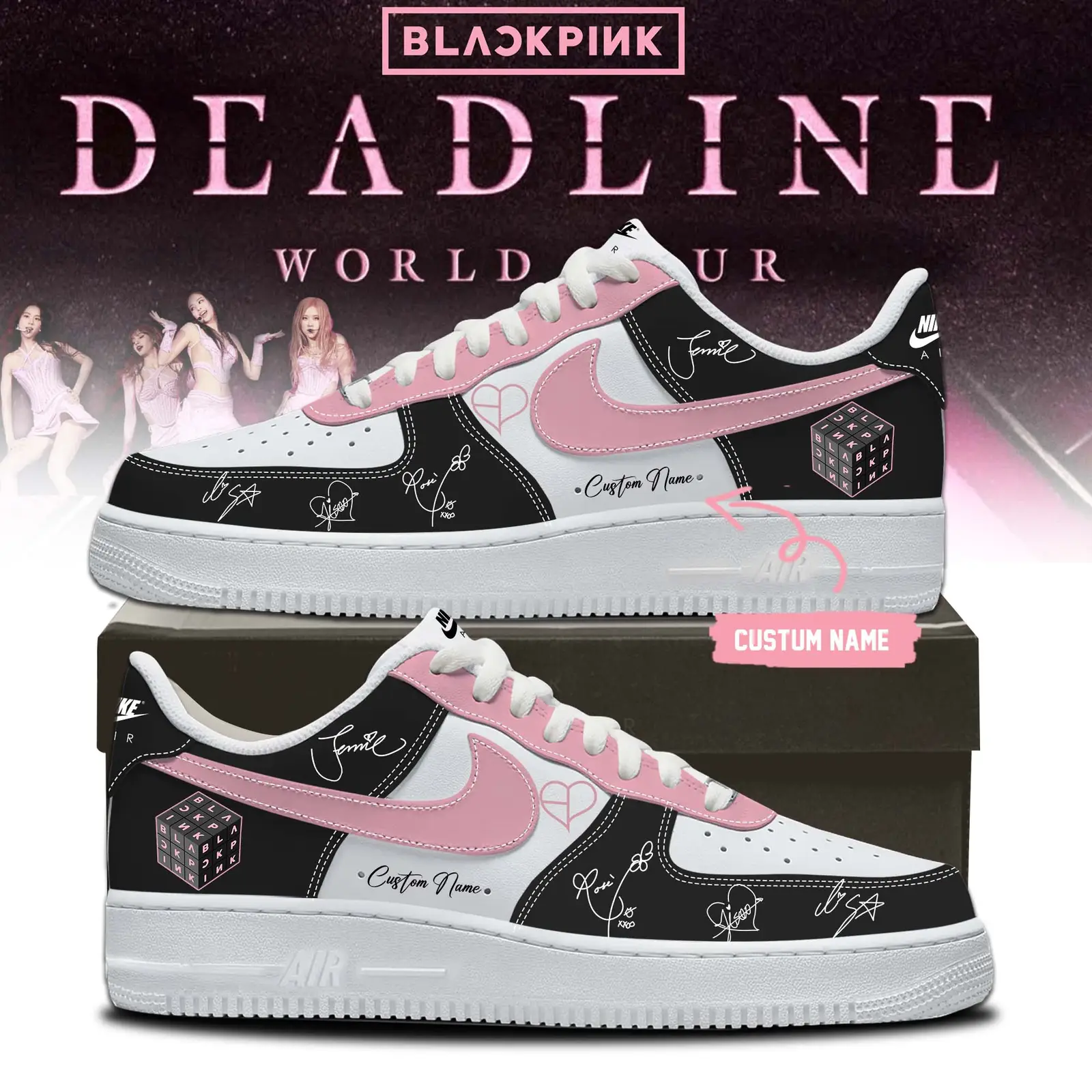 Deadline World Tour- Blackpink Limited Edition Air Force 1 Shoes V3 