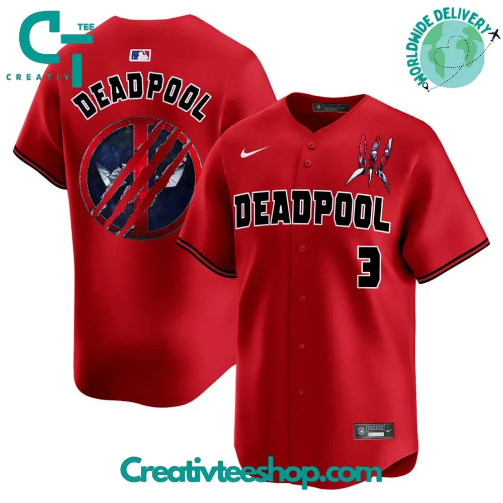 Deadpool 3 Red Baseball Jersey