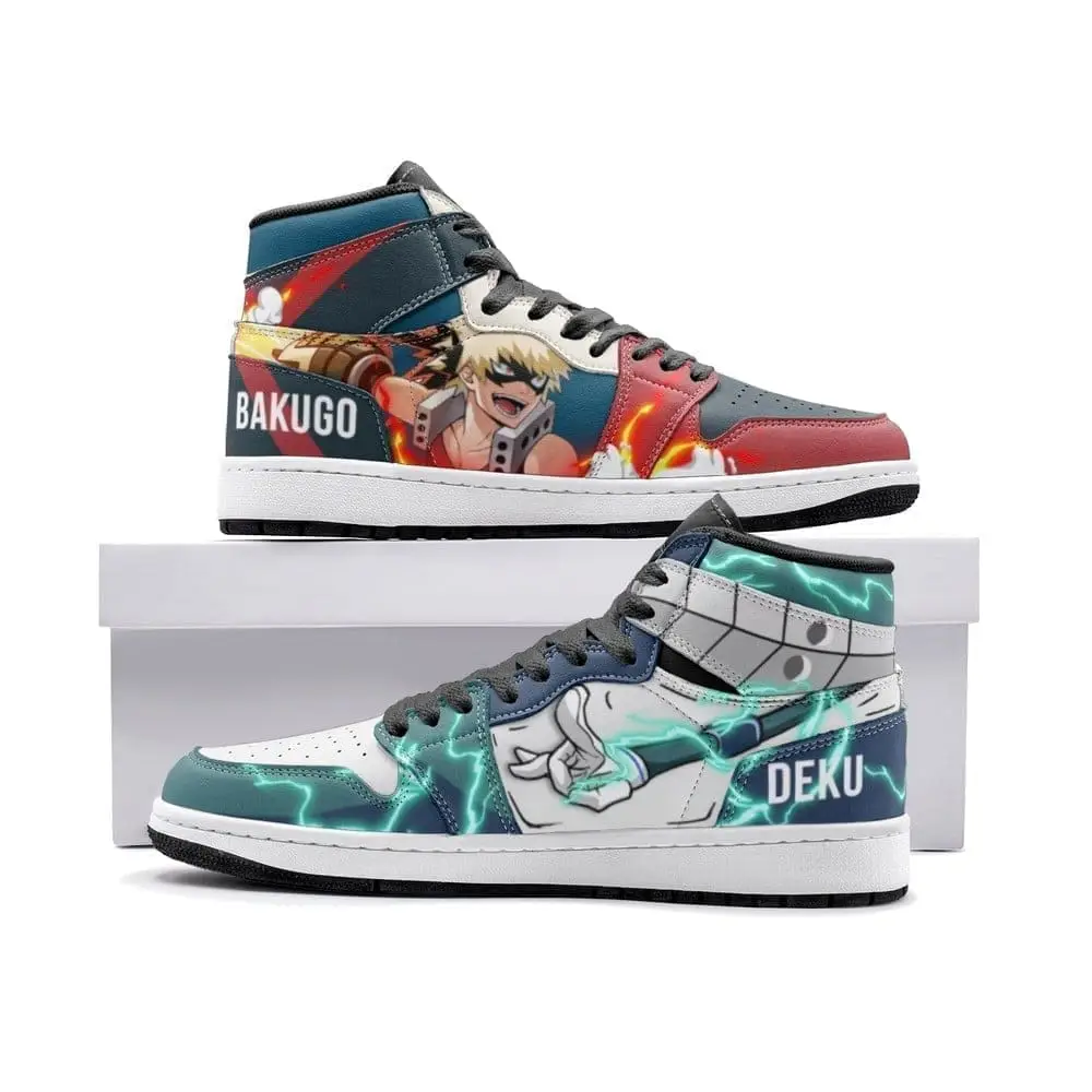 Deku And Bakugo My Hero Air Jordan 1 High Top Shoes Deku And Bakugo My Hero Air Jordan 1 High Top Shoes - Image 1