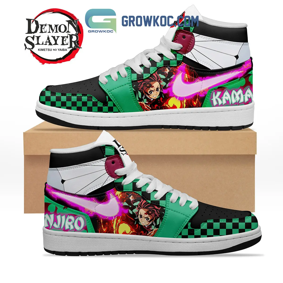 Demon Slayer Kimestu No Yaiba Air Jordan 1 Shoes Sneaker