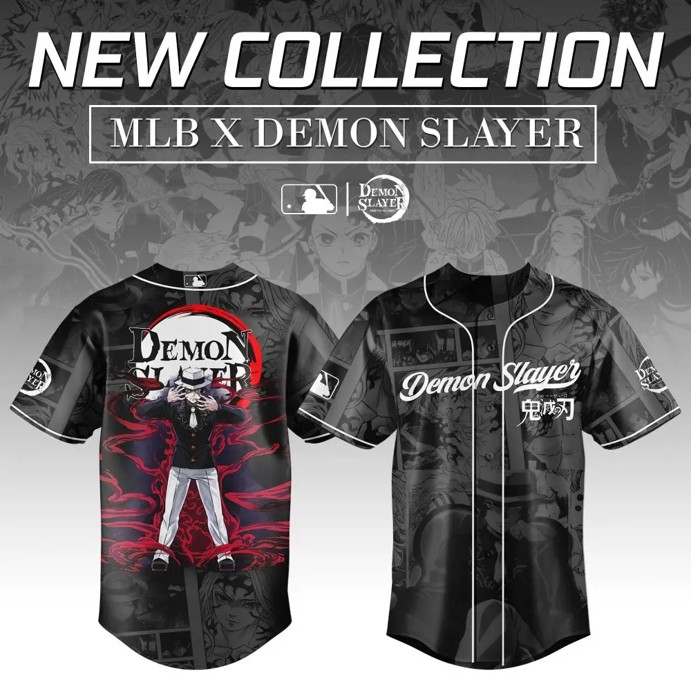 Demon Slayer X Mlb Jersey - Exclusive New Collection For Anime Fans
