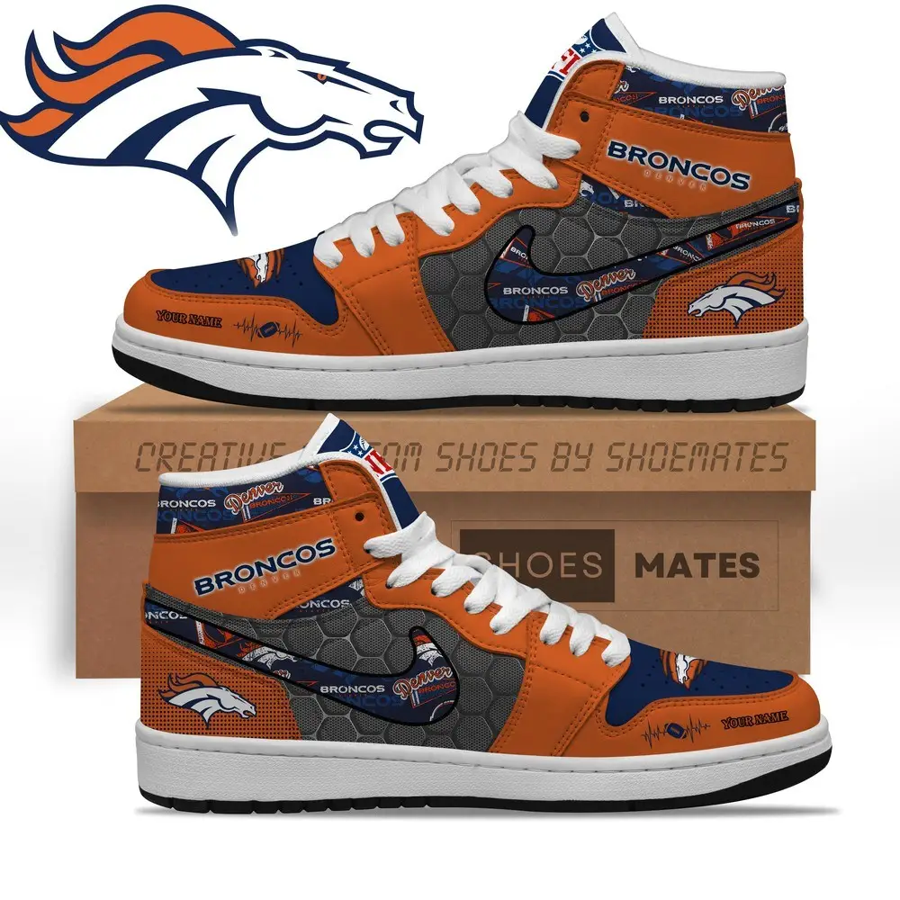 Denver Broncos AJ1 High Top Shoes