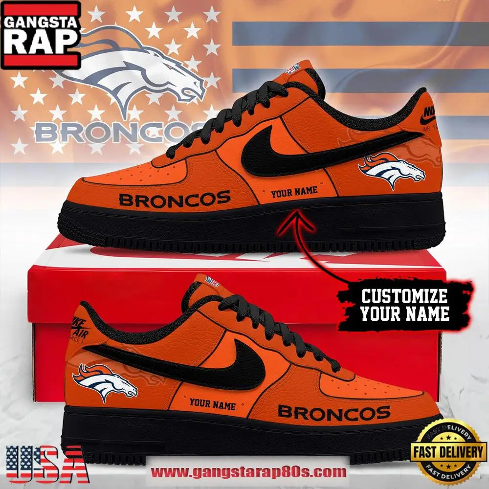 Denver Broncos New 2026 Version NFL Custom Air Force 1 Running Sneakers Shoes