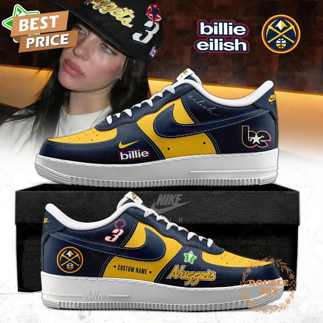Denver Nuggets x Billie Eilish 2025 Custom Name Air Force 1 Sneakers