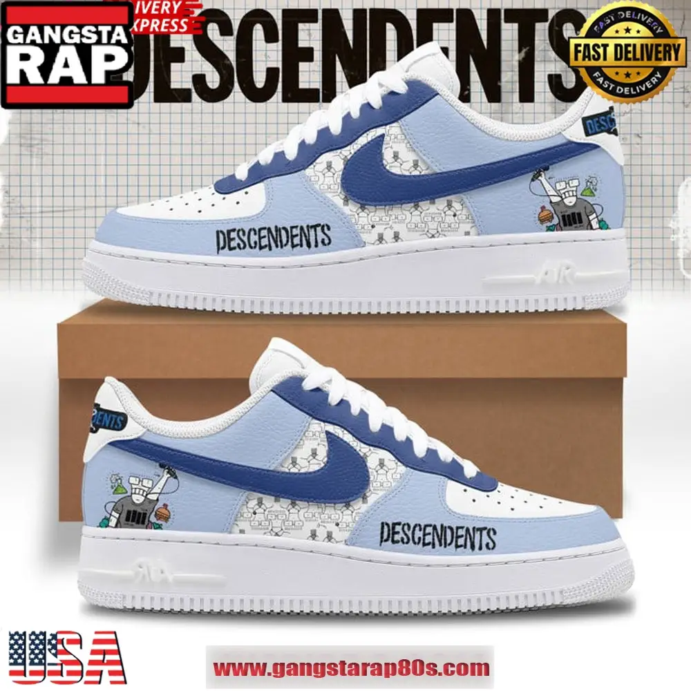 Descendent Rock Band Special Edition Air Force 1 Running Sneakers Shoes Descendent Rock Band Special Edition Air Force 1 Running Sneakers Shoes - Image 1