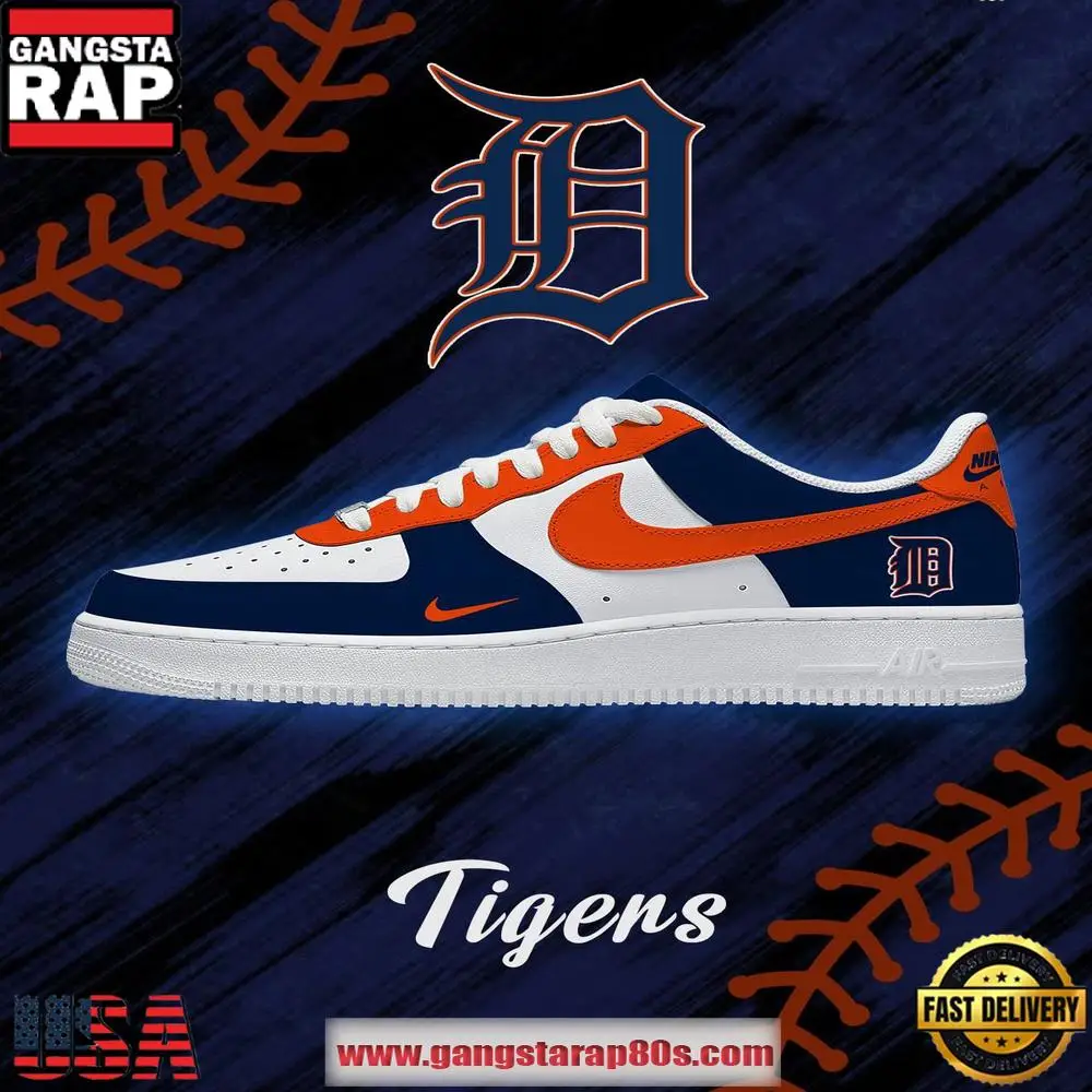 Detroit Baseball Nike Air Force 1 Sneakers Shoes